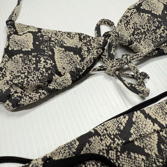 Andie Bikini Set Snake String Bikini Top Sz M & Riviera Bikini Bottom Size L - Picture 9 of 11